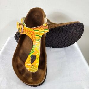 Birkenstock Papillio Gizeh Birko-Flor African Wax Sandals Women’s 41/10 Tropical